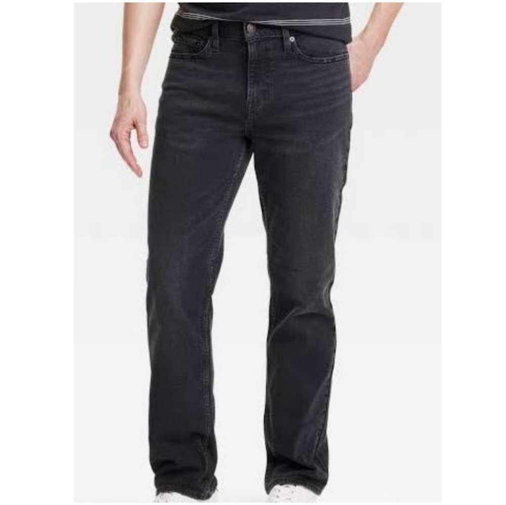 LAZER Black Straight Fit Denim Jeans